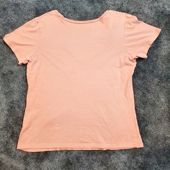 Hot Topic Entour Size XL Mauve Deep V Neck Black Cat Short Sleeve Graphic Tee - Picture 11 of 15